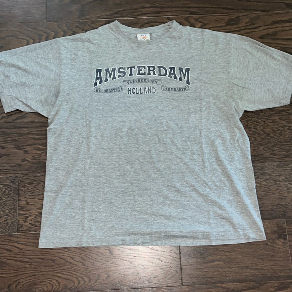 Fox Genuine Amsterdam Holland Netherlands Gray soft cotton T-shirt XL